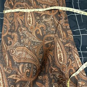 Studio I Brown and Orange Paisley maxi dress